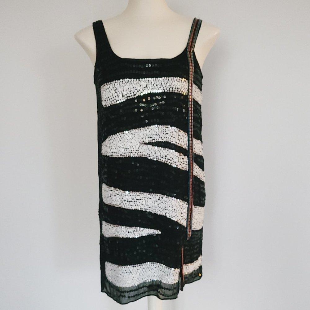 Vintage Sequin Beaded Mini Dress Tunic (S/M)